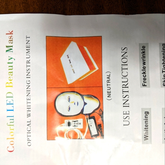 NWT Colorful LED Beauty Mask. - Picture 2 of 9